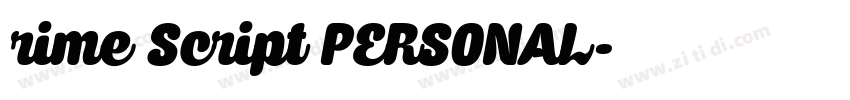 rime Script PERSONAL字体转换